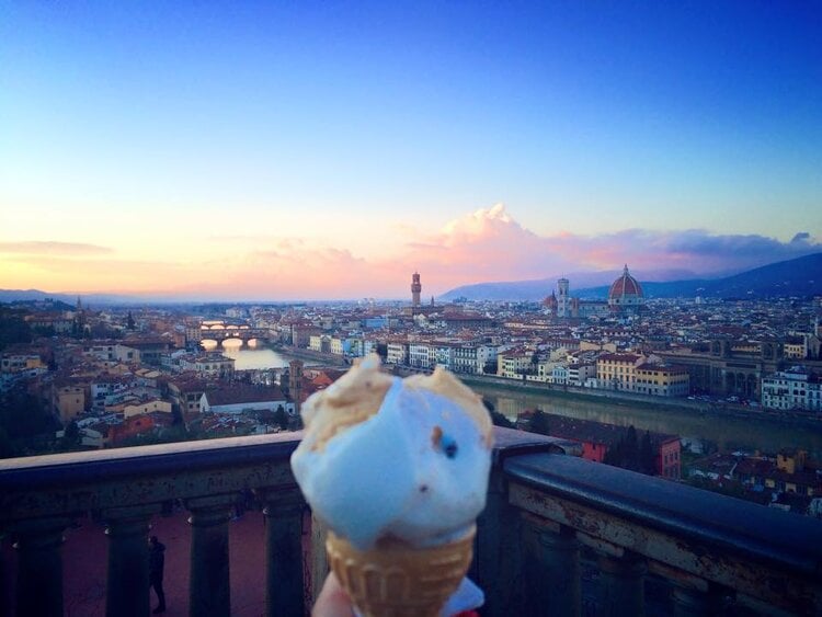 <span>The best gelato plus the best view from Piazza Michelangelo. Gelato places to try: Gelateria Santa Terinita or Gelateria La Carraia</span>