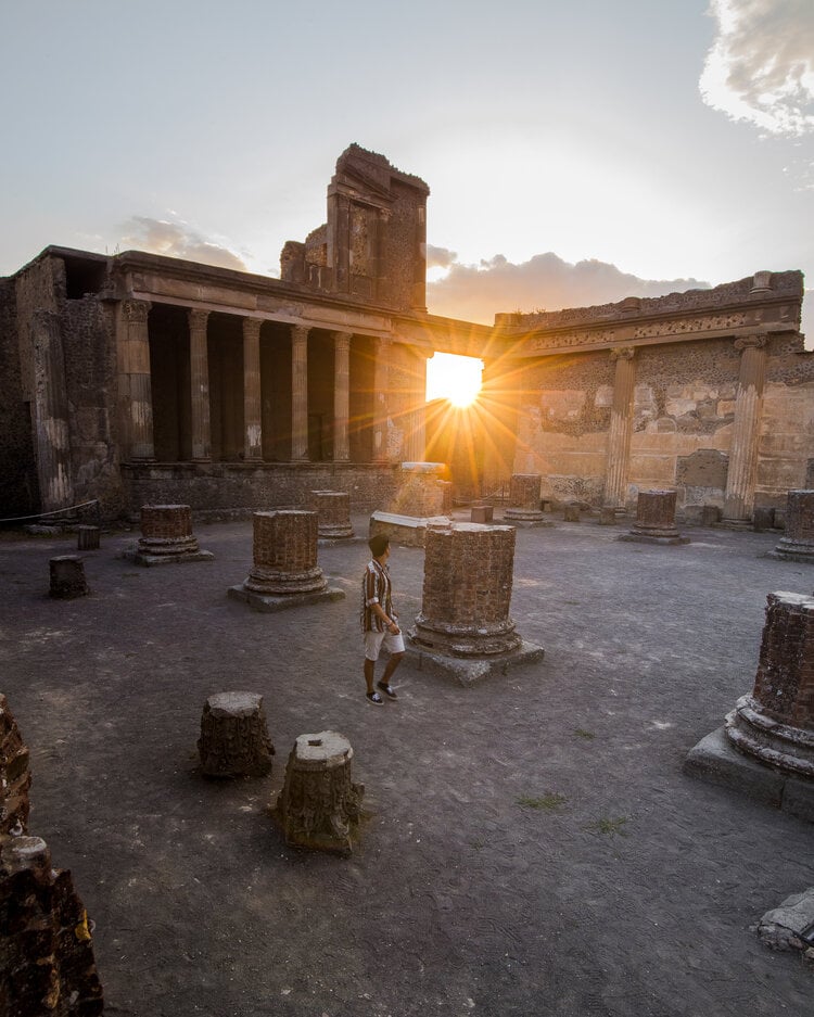 <p><span>Explore the ruins in nearby Pompeii, an ancient city destroyed by the eruption of Mount Vesuvius in AD 79</span></p>